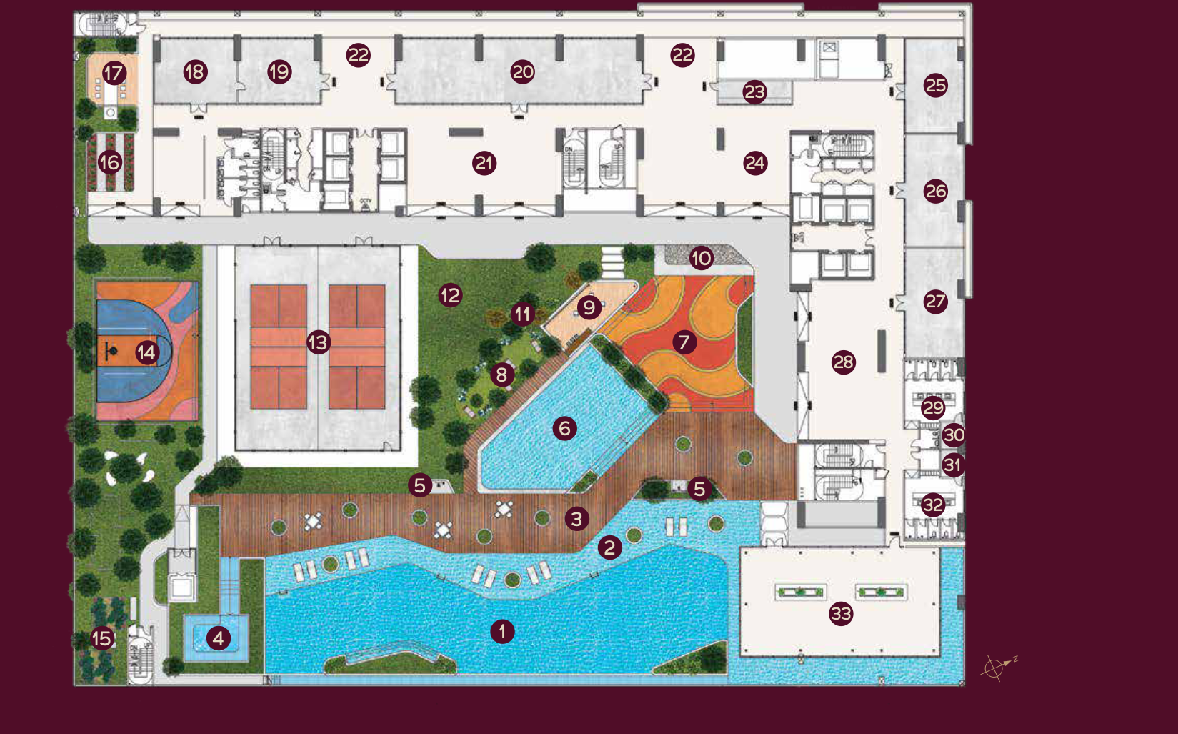 Level 7 Podium facilities site plan